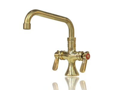 BRASS - 1 hole countertop brass washbasin mixer _ WatermarkFixtures