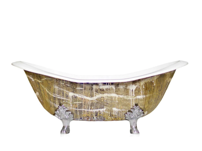 MARQUIS TROMPE L’OEIL - Freestanding cast iron bathtub _ WatermarkFixtures