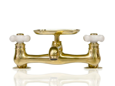 MONTAIGNE - 2 hole wall-mounted brass bridge mixer _ WatermarkFixtures