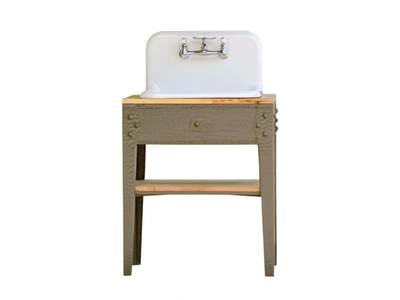 SABINE - Single floor-standing wooden vanity unit _ WatermarkFixtures