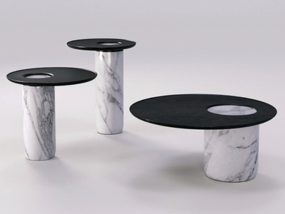LAGO - Round wooden side table _ Wewood