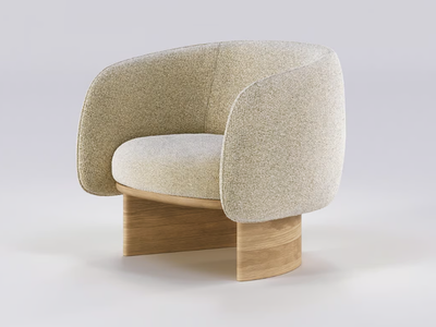 NIDO - Upholstered fabric armchair with armrests _ Wewood