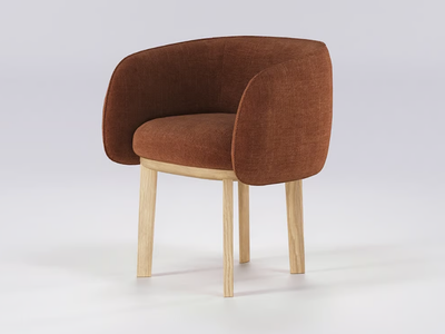 NIDO - Upholstered fabric chair with armrests _ Wewood