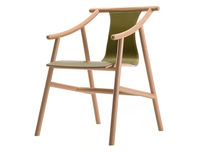 MAGISTRETTI 03 01 - Leather chair with armrests _ Wiener GTV Design