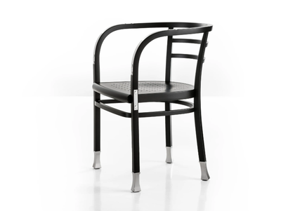 POSTSPARKASSE - Beech chair with armrests _ Wiener GTV Design