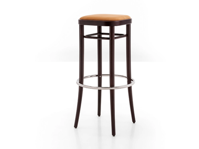 VIENNA 144 - High upholstered beech barstool _ Wiener GTV Design