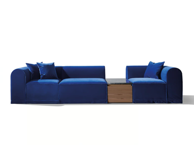 BLOCKS - Modular sectional velvet sofa _ Wittmann