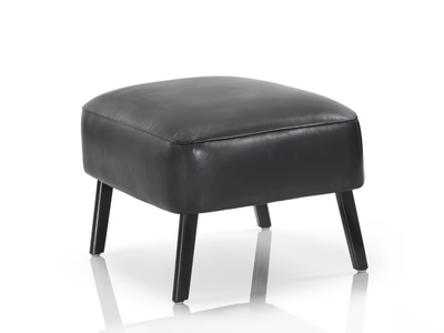 MONO - Upholstered leather footstool _ Wittmann