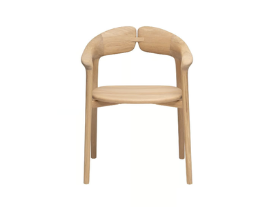 LEPIDA - Solid wood chair with armrests _ Woak