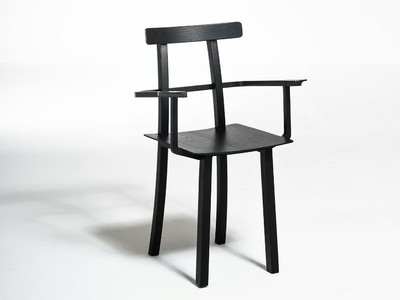 NERVOSA - Wooden chair with armrests _ Woak