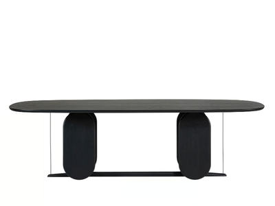 WHERRY - Oval wooden dining table _ Woak