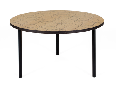 ARTY 70 TRIANGLE - Round wood veneer coffee table _ Woodman
