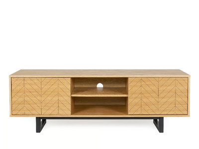 CAMDEN HERRINGBONE - Wood veneer TV cabinet _ Woodman
