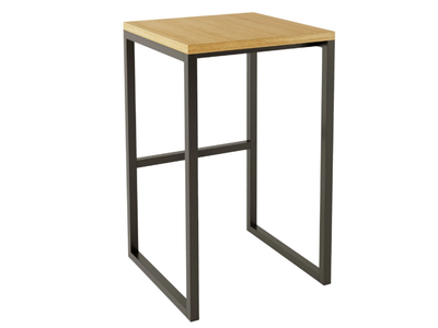 FRAME - High steel and wood stool with footrest _ Woodman