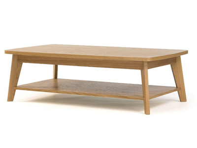 KENSAL - Low rectangular wood veneer coffee table _ Woodman