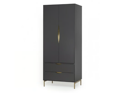 KOBE - Wood veneer wardrobe with drawers _ Woodman