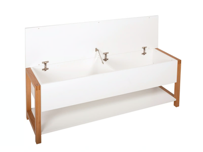 NORTHGATE - Storage melamine-faced chipboard bench _ Woodman