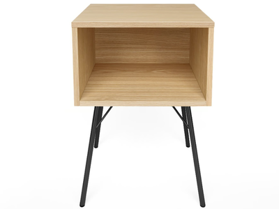 RAYBURN - Rectangular wood veneer bedside table _ Woodman