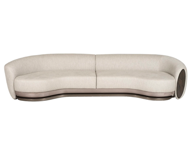 GIOIA - Curved 4 seater fabric sofa _ ZEBRANO