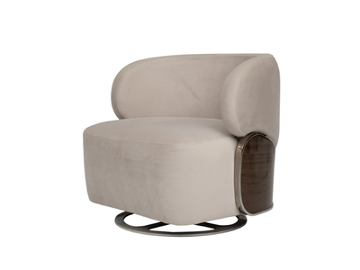 KAILAS - Swivel fabric armchair with armrests _ ZEBRANO