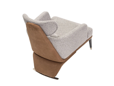 MEDUSA - Fabric armchair with armrests _ ZEBRANO