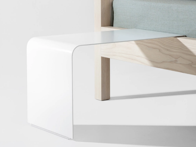 DOZY - Powder coated steel bedside table _ ZEITRAUM
