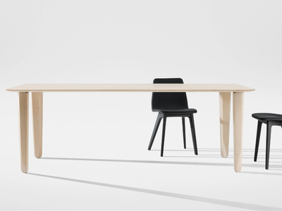 KUYU DINE - Rectangular solid wood dining table _ ZEITRAUM