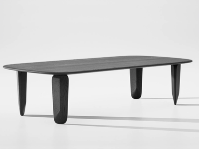 KUYU - Low rectangular solid wood coffee table _ ZEITRAUM