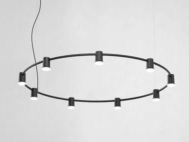 COMPOSE RAILS ROUND - LED die cast aluminium pendant lamp _ Zero