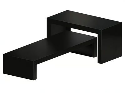 SMALL IRONY - Rectangular plate coffee table _ Zeus