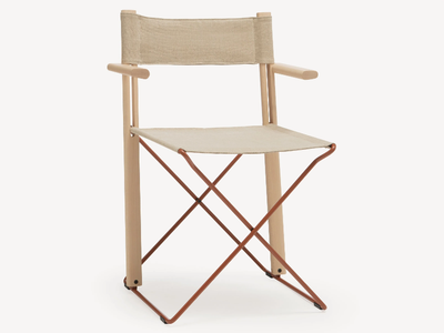 BACCHETTE - Folding fabric chair with armrests _ Zilio A&C
