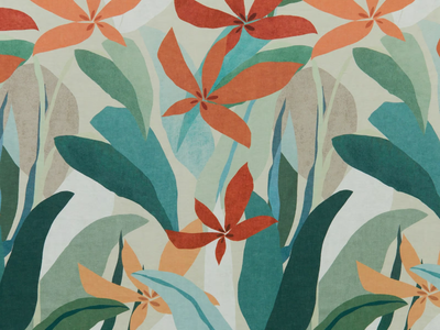 FLEUR D’ORANGER - Printed linen fabric with floral pattern _ Zimmer + Rohde