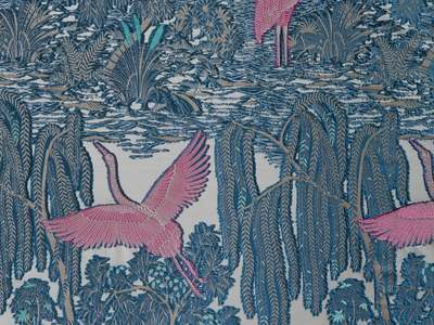LAKEVIEW - Embroidered cotton and viscose fabric _ Zimmer + Rohde