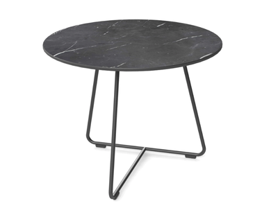 AVERIO - Round metal coffee table and HPL top _ ZÜCO