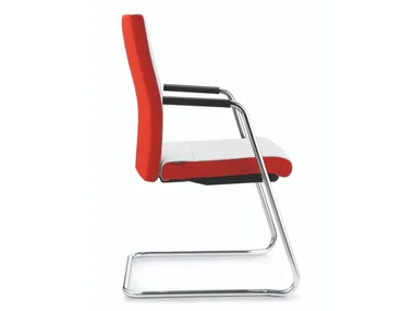 CUBO ADVANCED - Upholstered leather training chair with armrests _ ZÜCO