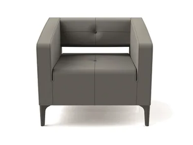 DESTINO - Leather armchair with armrests _ ZÜCO