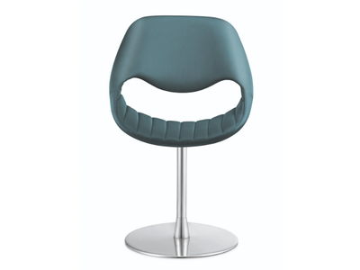 LITTLE PERILLO XS - Swivel leather chair and aluminium base _ ZÜCO