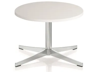 PERILLO TAVOLA - Round coffee table in MDF and chromed steel base _ ZÜCO