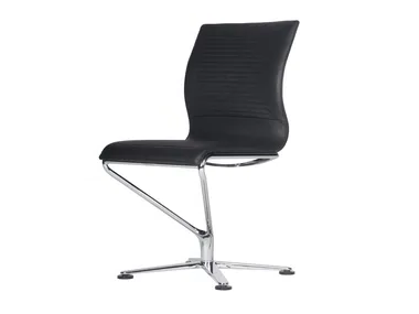 RIOLA - Leather training chair and steel base _ ZÜCO