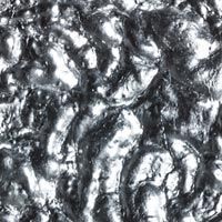 Irregular surface lined with silver coloured leaf