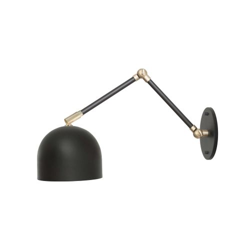 Matte Black with Brass Accents