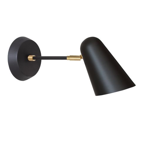 Matte Black with Brass Accents