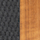 Dark grey, medium flat Soft Rope w/teak